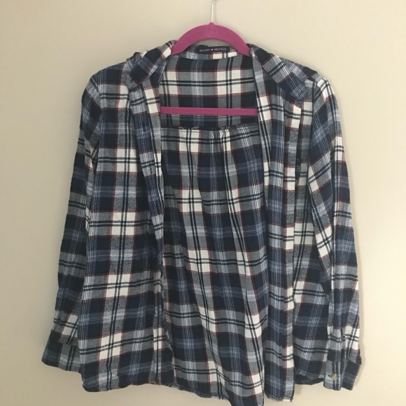 red, white, + blue brandy melville flannel - Picture 2 of 3